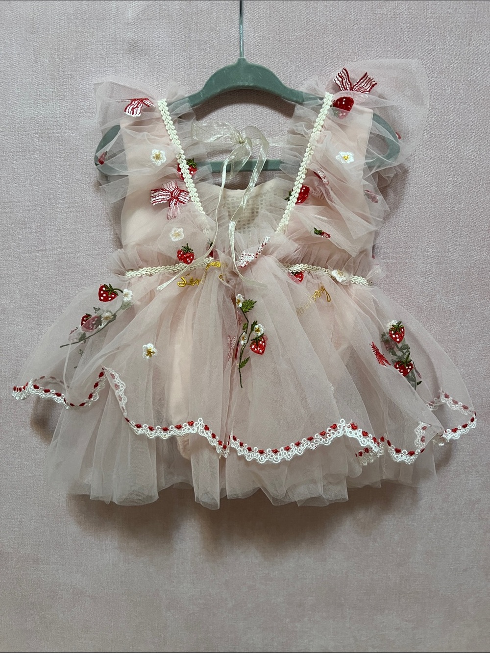 Before & Ever Sweet As Strawberry Pink Romper 12โ18M - Picture 2 of 5